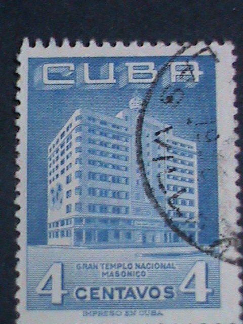 ​CUBA-LARGE PICTORIAL FAMOUS BUILDING OF CUBA USED VERY OLD STAMP-VERY FINE