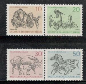 Germany 1967 Wildlife Berlin Zoo Animals Zebra Bird Orangutan Sc 9N275 MNH # 327