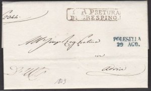 ITALY 1849 folded entire ex POLESELLA.......................................w218