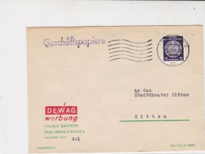 German Democratic Republic 1956 Bautzen Cancel Official Stamps Cover Ref 24386
