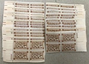 1071    Fort Ticonderoga Bicentennial    25 MNH 3¢ plate blocks   Issued in 1955