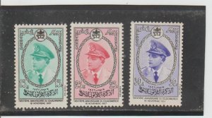 Morocco  Scott#  19-21  MH  (1957 King Mohammed V)