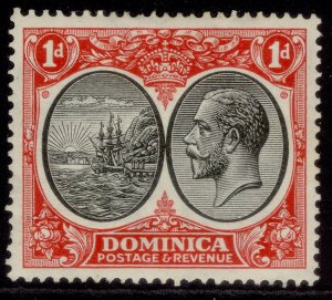 DOMINICA GV SG73, 1d black & scarlet, M MINT. Cat £17.