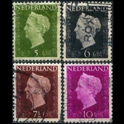 NETHERLANDS 1947 - Scott# 286-9 Queen 5-10c Used