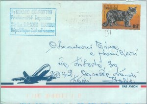 85433 - CENTRAL AFRICA - Postal History - AIRMAIL COVER to ITALY 2001 - CATS