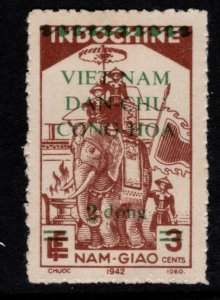 North Viet Nam, Viet MINH Scott 1L53 Unused overprinted Elephant stamp