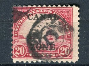 USA; CANAL ZONE 1924 early Presidential series Optd. fine used 20c. value
