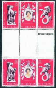 St Helena Scott 286a-c MNH** Coronation gutter pairs