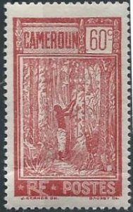 Cameroun 191 (mh) 60c tapping rubber tree, brown red (1926)