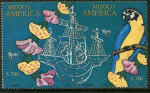 MEXICO 1678-1679, AMERICA ISSUE, PAIR. MINT, NH. F-VF.