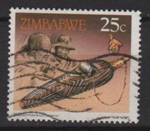 Zimbabwe 1990  Scott 623 used - 25c,  Snuff box