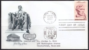 F1803   UNITED STATES   FDC # 1114      Abraham Lincoln