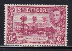 Album Trésors St Lucia Scott #119 6p George V Columbus Carré MH