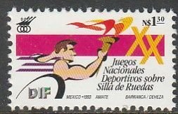 MEXICO 1836, NATIONAL WHEELCHAIR GAMES. MINT, NH. VF.