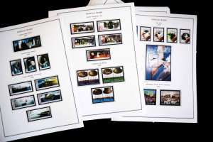 COLOR PRINTED NORFOLK ISLAND 1947-2010 STAMP ALBUM PAGES (129 illustrated pages)