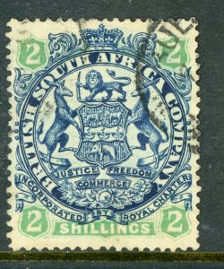 Southern Rhodesia 1896 British South Africa QV 2' SG #47 VFU A498