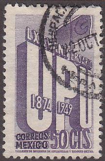 Mexico 872 Hinged Used 1950 UPU Postal Service 1949