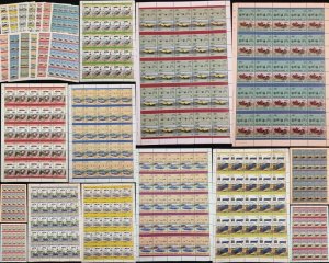 TUVALU Cars Motor Vehicles MNH Sheets x 13(650 Stamps)BLK46