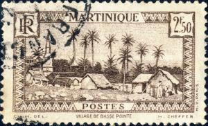 MARTINIQUE - 1940 - Yv.185 / Mi.186 2fr50 brun foncé - Obl. TB