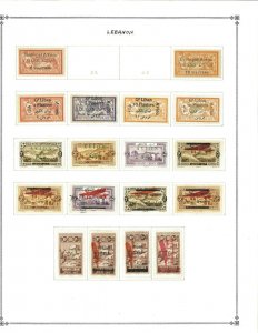 Lebanon 1924-1942 M & U Hinged on scott Blank Pages