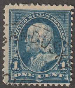 USA, stamp, Scott#247, used, hinged,  1 cent,