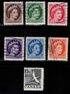 Canada Scott 337-343 Used stamps