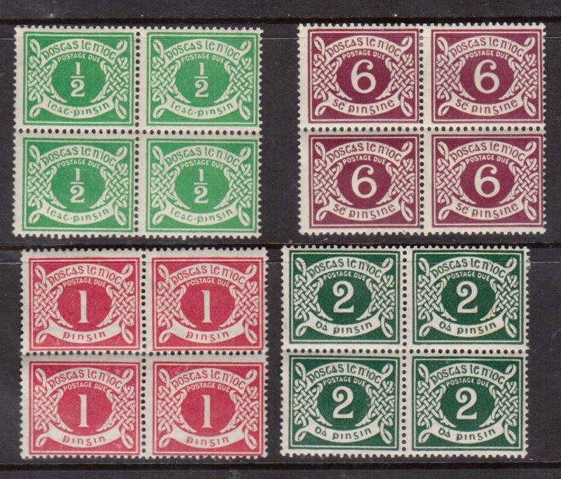 Ireland #J1 - #J4 Mint Block Set