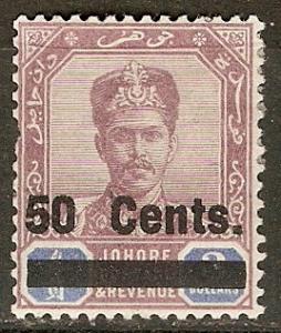 Malaya Johore 54 SG 56 MLH F/VF 1903 SCV $35.00