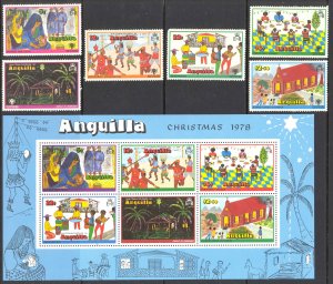 Anguilla Sc# 325-330a MNH 1978 Christmas