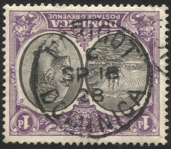 DOMINICA 1923 Sc 66, Used VF 1d GV, SOTN MARIGOT / C  postmark cancel