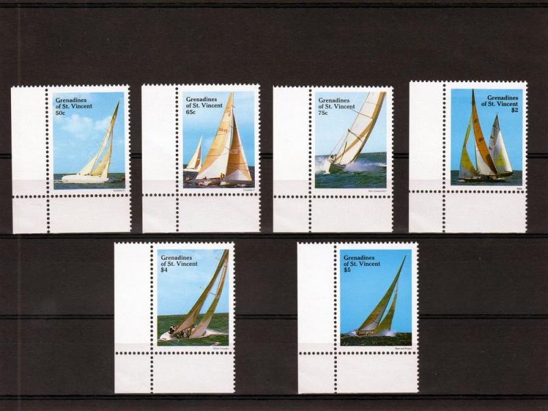 St.Vincent Grenadines 1988 America's Cup Yachts Set (6v) + 1 Souvenir Sheet MNH