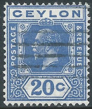 Ceylon, Sc #237, 20c Used