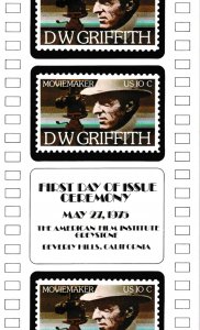 USPS FDC Ceremony Program #1555 C1 D.W. Griffith Movie Maker Film 1975