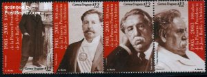 Uruguay 2003, Jose Batile y Ordonez 4v [:::], MNH