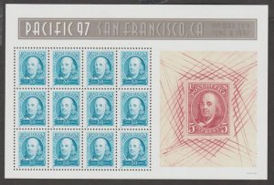 U.S. Scott #3139 Pacific 97 Franklin Stamp - Mint NH Souvenir Sheet