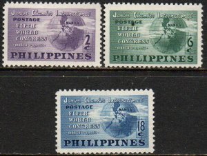 Philippines Sc #537-539 Mint Hinged