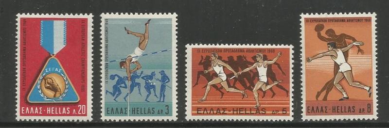 GREECE 949-952 MNH EUROPEAN ATHLETIC CHAMPIONSHIPS