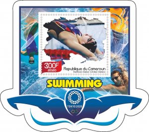 Stamps. Olympic Games Tokyo 2020 year Swimming, 8 sheets  perforated NEW
