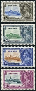 Hong Kong SG133/36 1935 Silver Jubilee Set Very Lightly Mounted