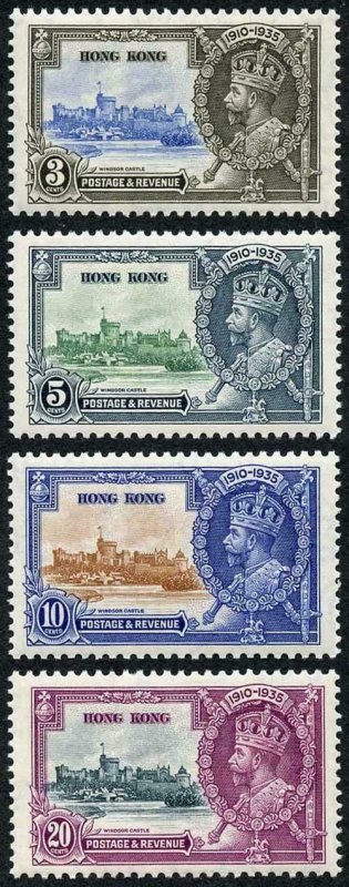 Hong Kong SG133/36 1935 Silver Jubilee Set Very Lightly Mounted