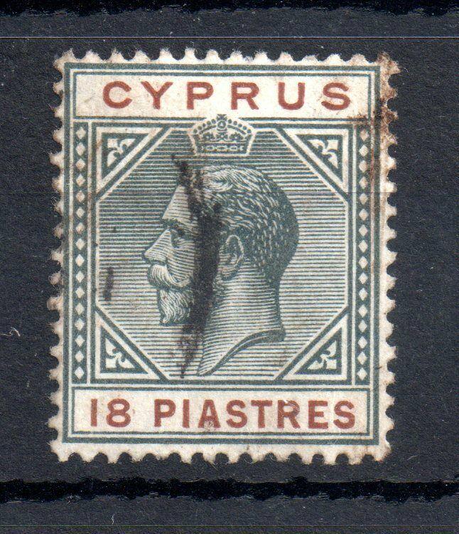 Cyprus KGV 1912-15 18pi good used WMK CA #83 WS13475