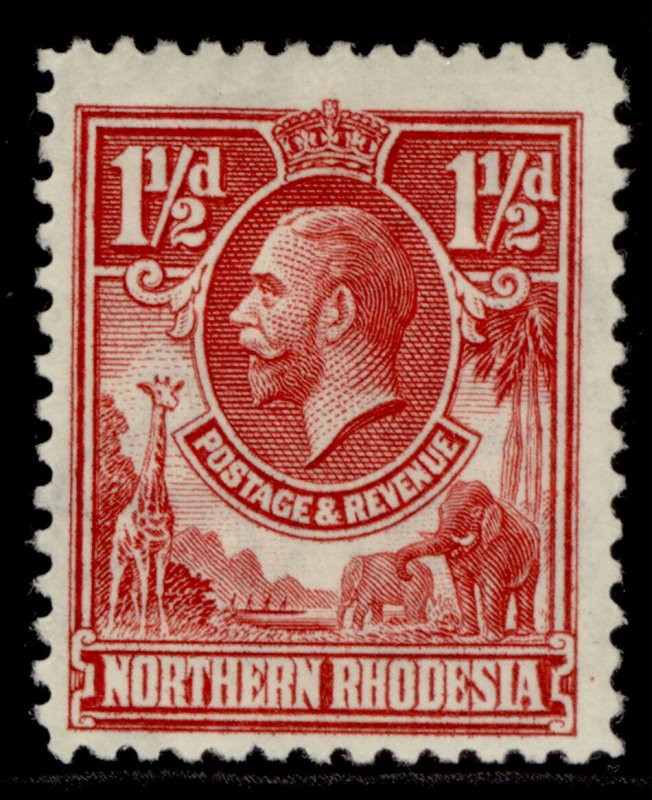 NORTHERN RHODESIA GV SG3, 1½d carmine-red, M MINT.