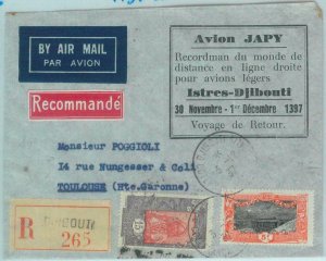 83224 - DJIBOUTI - Postal History - FIRST FLIGHT:  Istres - Djibouti  1937 # 16