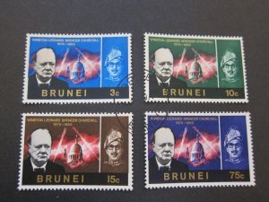 Brunei 1966 Sc 120-23 set FU