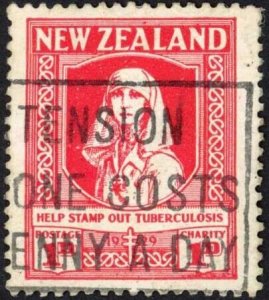 New Zealand SG544 1d Health slogan pmk Cat 17 pounds