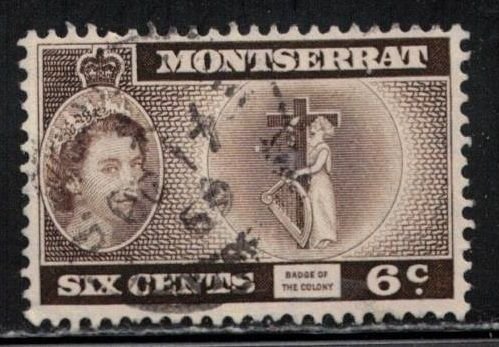 MONTSERRAT Scott # 134 Used - QEII & Badge Of The Colony