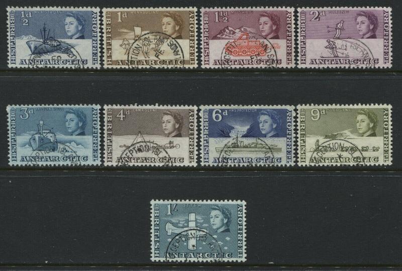 British Antarctic Territory QEI 1st set used values to 1/