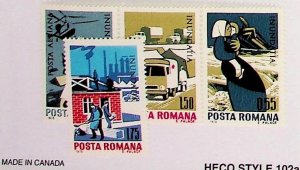 Romania Sc 2207a-8 MNH Strip of 1970 - issue for Dunabe Flood victims