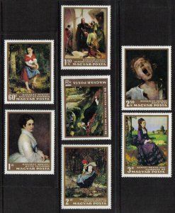 Hungary #1795-1801  MNH  1966  Paintings in National Gallery (1st series)