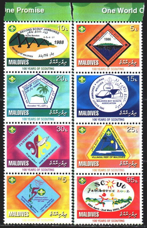 Maldives. 2008. 4646-53. Scouts. MNH.